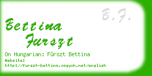 bettina furszt business card