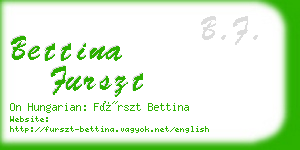 bettina furszt business card
